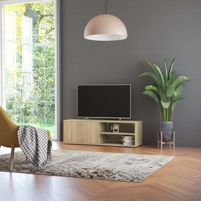VidaXL Tv-meubel 120x34x37 cm bewerkt hout sonoma eikenkleurig VidaXL Tv-meubel 120x34x37 cm bewerkt hout sonoma eikenkleurig