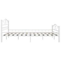 Bedframe metaal wit 200x200 cm - thumbnail