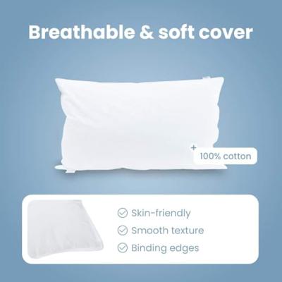 VidaXL Hoofdkussen met kussen wit 40 x 80 cm veren