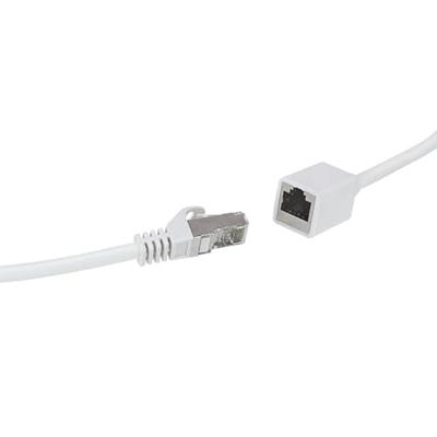 LogiLink CQX091S RJ45 Netwerkkabel, patchkabel CAT 6A S/FTP 10.00 m Wit Vlambestendig, Halogeenvrij, Afscherming gevlochten 1 stuk(s)