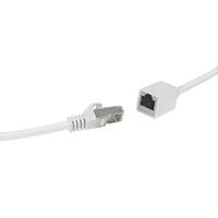 LogiLink CQX091S RJ45 Netwerkkabel, patchkabel CAT 6A S/FTP 10.00 m Wit Vlambestendig, Halogeenvrij, Afscherming gevlochten 1 stuk(s) - thumbnail