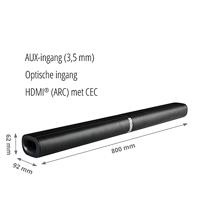 MEDION P61202 2in1, Bluetooth TV Soundbar, 2.0 Soundbar, 2 x 25 Watt, muurbevestiging, NFC, HDMI ARC met ECC, AUX, optische ingang, MD44102 - thumbnail