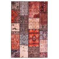 Heritaged Patchwork vloerkleed - Fade No.1 rood|multi - 152x230 cm - thumbnail