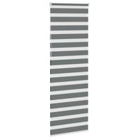VidaXL Zebra rolgordijn 70x230 cm stofbreedte 65,9 cm donkergrijs - thumbnail