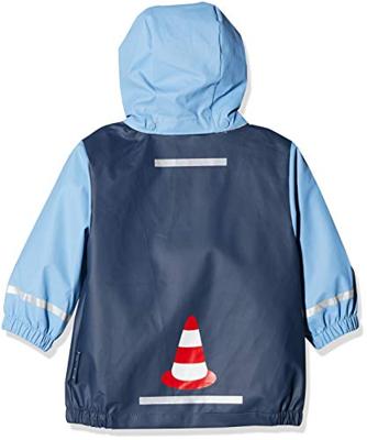 Playshoes regenjas Bouwwagen Marine-86