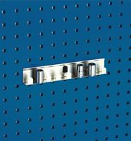 Bott Dopsleutelhouder | breedte 270 mm | 8 opnamen voor 1/2 inch-inzetstukken | passend voor geperforeerde platen | 1 stuk - 14018004 14018004 - thumbnail