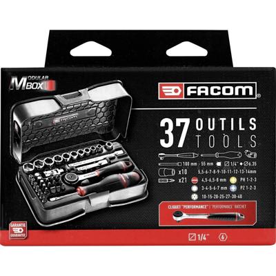 Facom doppendoos 1/4" 6- kant vastdraaien en schroeven - R.161-6P6PB