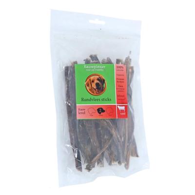 Natuurlijke snack zak rundvlees sticks 100 gram Kauwplezier Gebr. de Boon - Gebr de boon