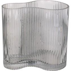 present time - Vase Allure Wave glass dark grey