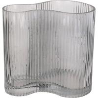 present time - Vase Allure Wave glass dark grey - thumbnail