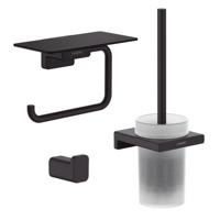 Hansgrohe Addstoris toiletaccessoireset - driedelig - Mat zwart SW651064/SW651262/SW651131 - thumbnail