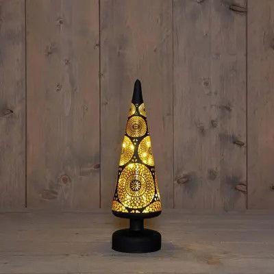 LED everlands kunstkerstboompje glas marrakech 9x30cm