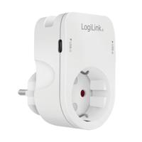 LogiLink PA0259 Contactdoos Met USB-laaduitgang, Aanraakbeveiliging, Overspanningsbeveiliging IP20 Meerdere kleuren - thumbnail