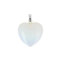 Hartvormige Edelstenen Hanger Opaliet (20 mm) - thumbnail