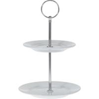 Etagere porselein 2-laags Ø13 en Ø15cm - thumbnail