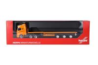 Herpa 318006 H0 Vrachtwagen Volvo FH GL 2020 Teletrailer-zadeltrein „Spedition Hollenshorst” (Nordrhein-Westfalen/Nottuln) - thumbnail