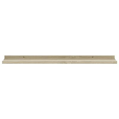 Wandschappen 2 st 80x9x3 cm wit en sonoma eikenkleurig Wandschappen 2 st 80x9x3 cm wit en sonoma eikenkleurig