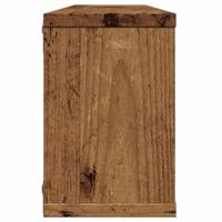 Wandschappen kubus 6 st 60x15x23 cm bewerkt hout oud houtkleur - thumbnail