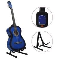 VidaXL 12-delige gitaarset klassiek beginner 4/4 39" blauw - thumbnail