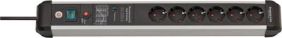 Brennenstuhl 1391010600 Premium-protect-line 60.000a Stekkerdoos Met Overspanningsbeveiliging 6-voudig 3m H05vv-f 3g1,5