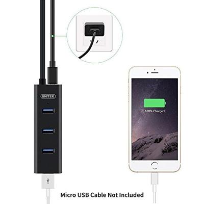 UNITEK Y-3089 interface hub USB 3.2 Gen 1 (3.1 Gen 1) Type-A 5000 Mbit/s Zwart