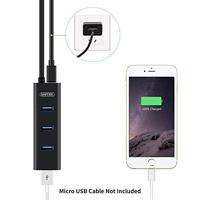 UNITEK Y-3089 interface hub USB 3.2 Gen 1 (3.1 Gen 1) Type-A 5000 Mbit/s Zwart - thumbnail