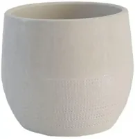 HS Potterie Lugo bloempot keramiek 16x14cm ivoor - thumbnail