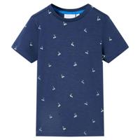 Kindershirt 104 donkerblauw - thumbnail