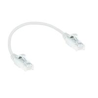 ACT DC8930 LSZH U/UTP CAT6 Datacenter Slimline Patchkabel Snagless | RJ45 connectoren | Wit | 15 cm - thumbnail