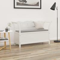 Bankje 107x45x75,5 cm massief vurenhout wit - thumbnail