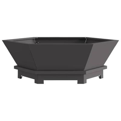 VidaXL Vuurkorf zwart 75 x 75 x 28 cm staal