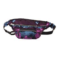 Pailletten taille tas dubbele kleur make-up tas zeemeermin portemonnees borst pack vrouwen meisje reizen mobiele telefoon tas (paars) - thumbnail