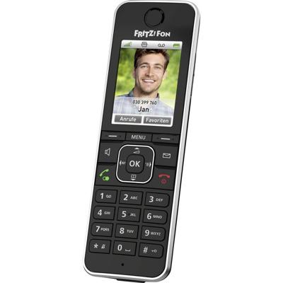 Fritz! FRITZ!FON C6 Black Edition Draadloze VoIP-telefoon Antwoordapparaat, Babyfoon, Handsfree, PIN-code LC-display Zwart