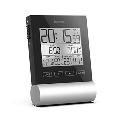 Hama Radiogestuurde Wekker Black Line Zwart Hama Radiogestuurde Wekker Black Line Zwart