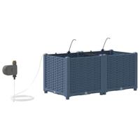 Tuinfafiers 1 stuk Basketweave met opslag Grijs 40 x 40 x 126cm Kunststof - thumbnail