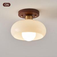 Vintage Witte Kleine Hal Plafondlamp - thumbnail