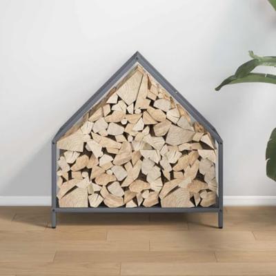 VidaXL Brandhoutrek 60x25x60 cm koudgewalst staal antracietkleurig VidaXL Brandhoutrek 60x25x60 cm koudgewalst staal antracietkleurig