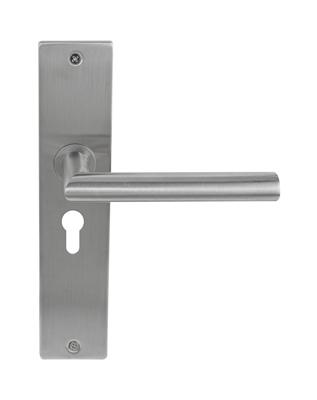 Deurklink Nexus rvs basis op langschild PC55