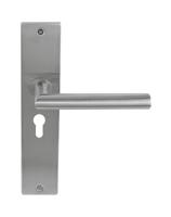 Deurklink Nexus rvs basis op langschild PC55 - thumbnail