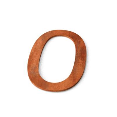 Nummer 0 Model: Huisnummer Cortenstaal Geroba - Geroba