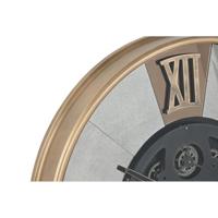 Muurklok Home ESPRIT Zwart Gouden Metaal Kristal Vintage 80 x 9,5 x 80 cm - thumbnail