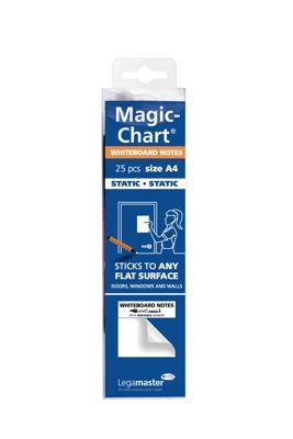 Magic-chart notes Legamaster whiteboard 20x30cm wit 25 vel