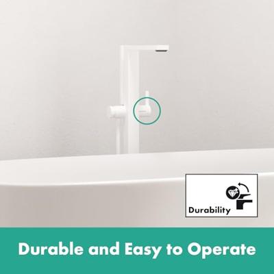 Hansgrohe Tecturis E ééngreeps badmengkraan vloergemonteerd, mat wit