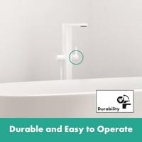 Hansgrohe Tecturis E ééngreeps badmengkraan vloergemonteerd, mat wit - thumbnail