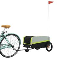 Fietstrailer 30 kg ijzer zwart en groen - thumbnail
