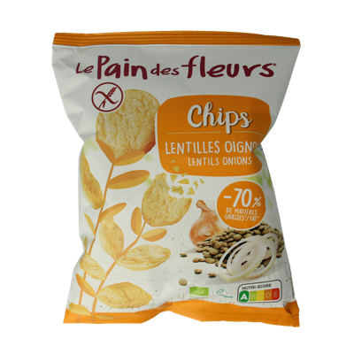 Pain Des Fleurs Chips met linzen en ui bio 50 Gram