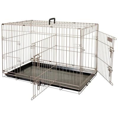Flamingo hondenbench m - opvouwbare hondenbench auto - hondenbench draadkooi taupe - 77x47x55 cm - hondenbench ebo taupe