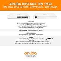 HPE Aruba Instant On 1930 24G PoE 4SFP/SFP+ 370W (JL684A) - Switch - 24x 10/100/1000 (PoE+) + 4 x 1/10Gb SFP+ - 370W PoE - 1U - thumbnail