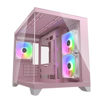 Cougar FV150 Mini-tower PC-behuizing, Gaming-behuizing Pink Geïntegreerde verlichting