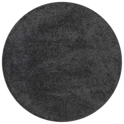 Antislip Shaggy Tapijt Donkergrijs 120 x 120 cm PP